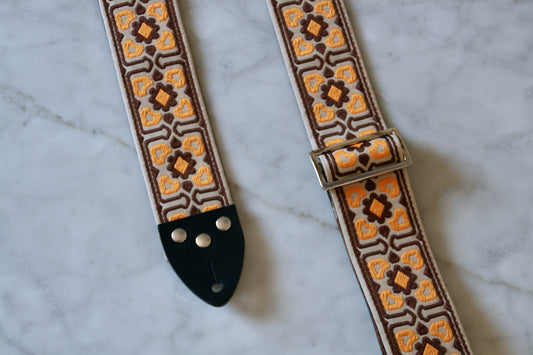 Beige 'Fillmore' Guitar/Bass Hippie Strap