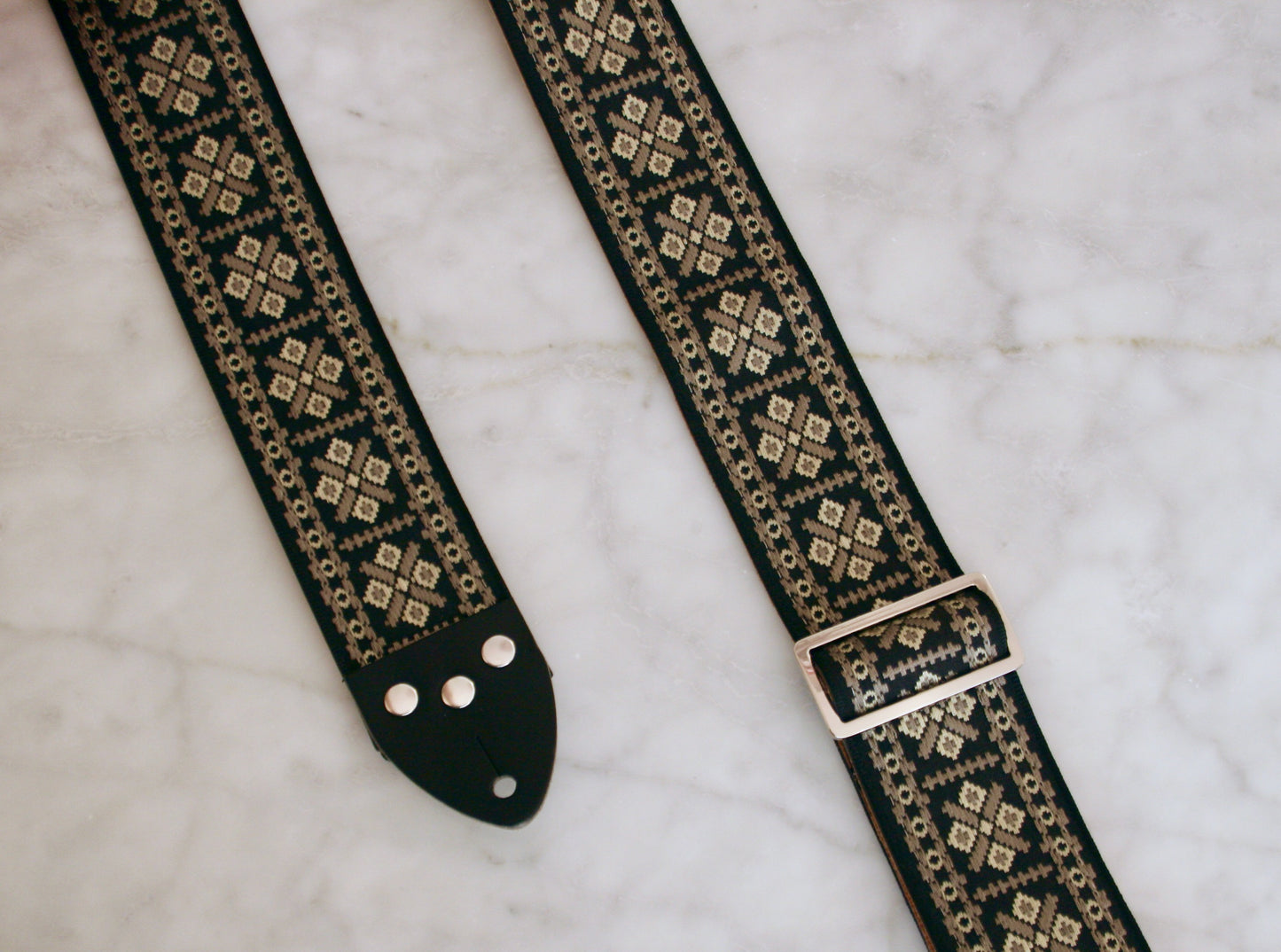 Grey 'Crossroads' Guitar/Bass Hippie Strap