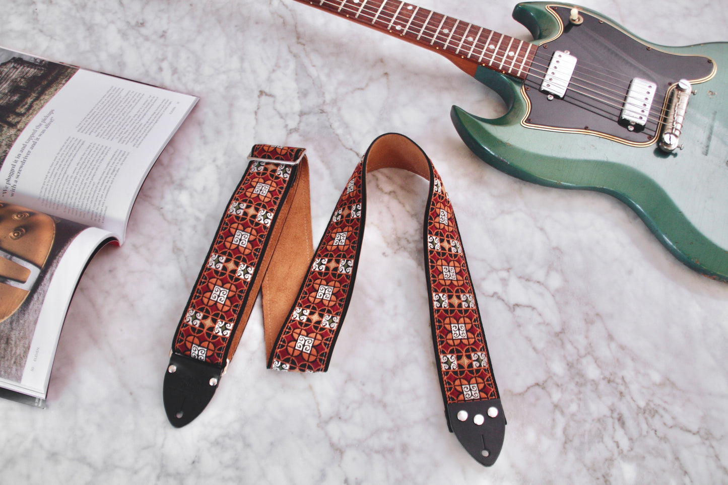 Rust 'Virginia' Guitar/Bass Hippie Strap