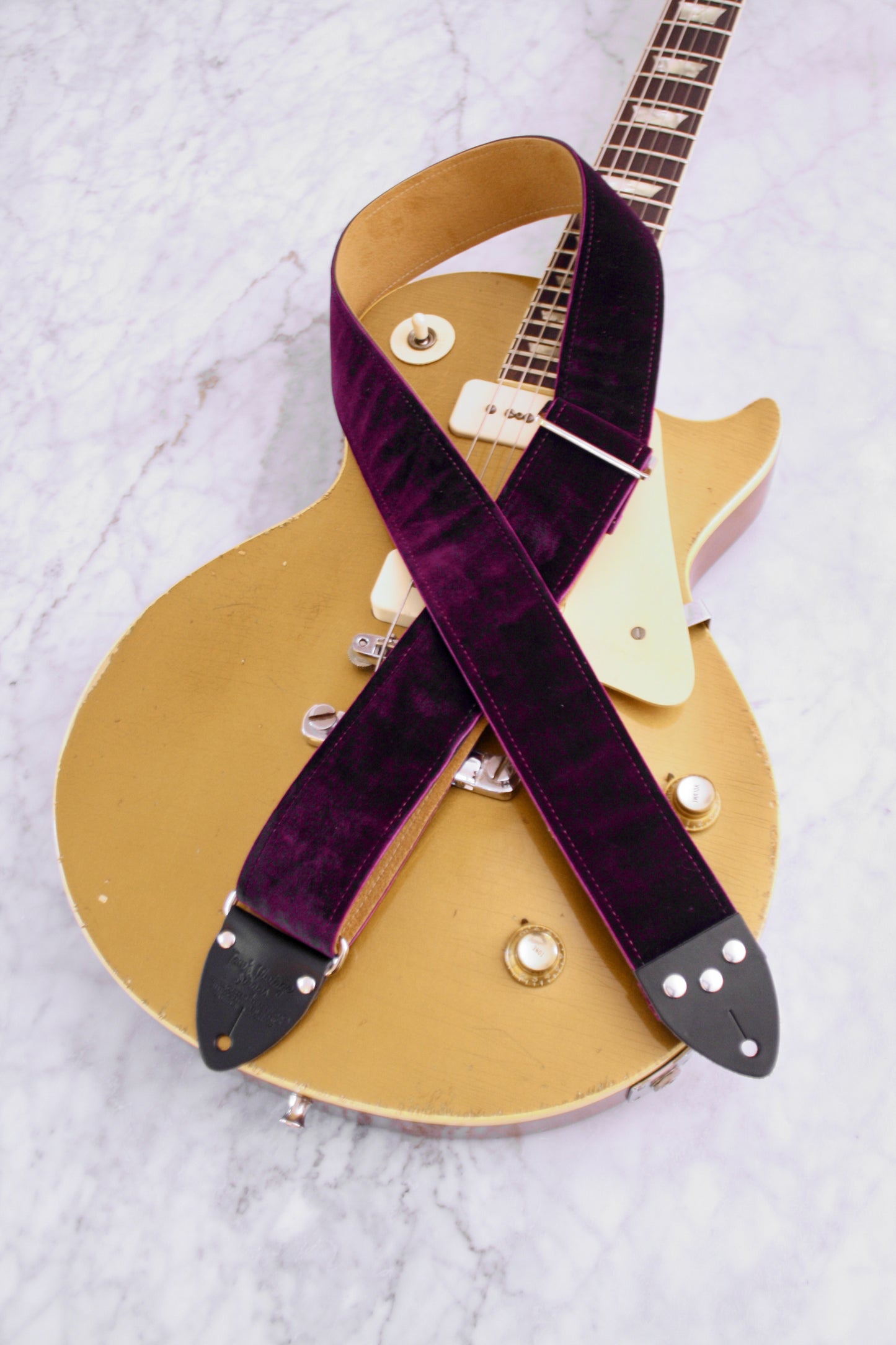 Purple 'Velvet' Guitar/Bass Hippie Strap