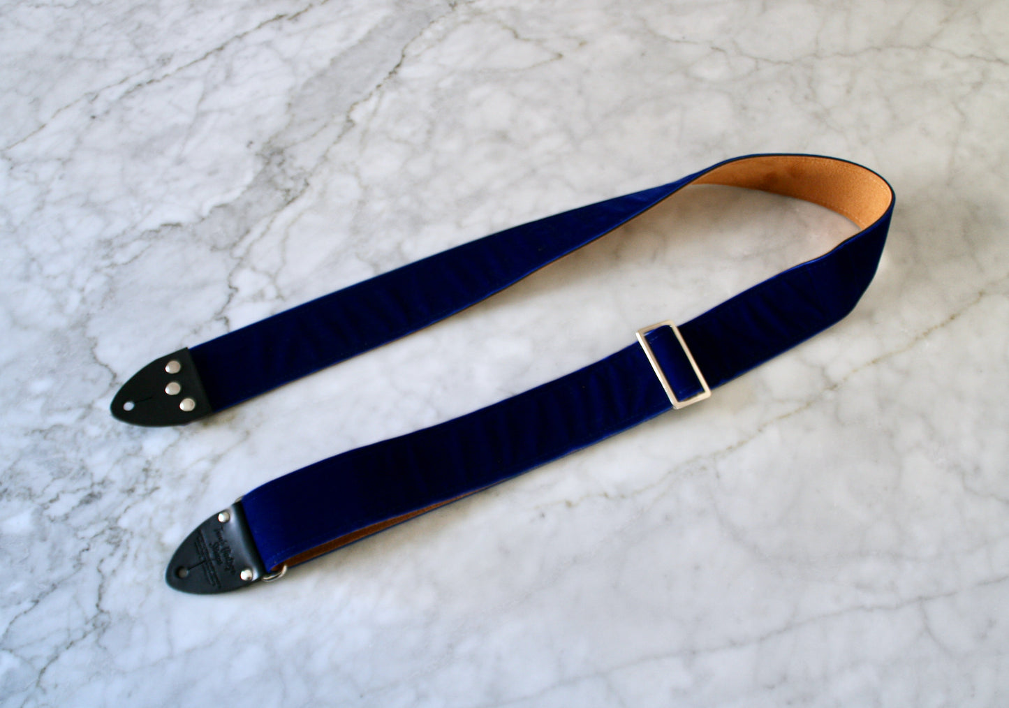 Blue 'Velvet' Guitar/Bass Hippie Strap