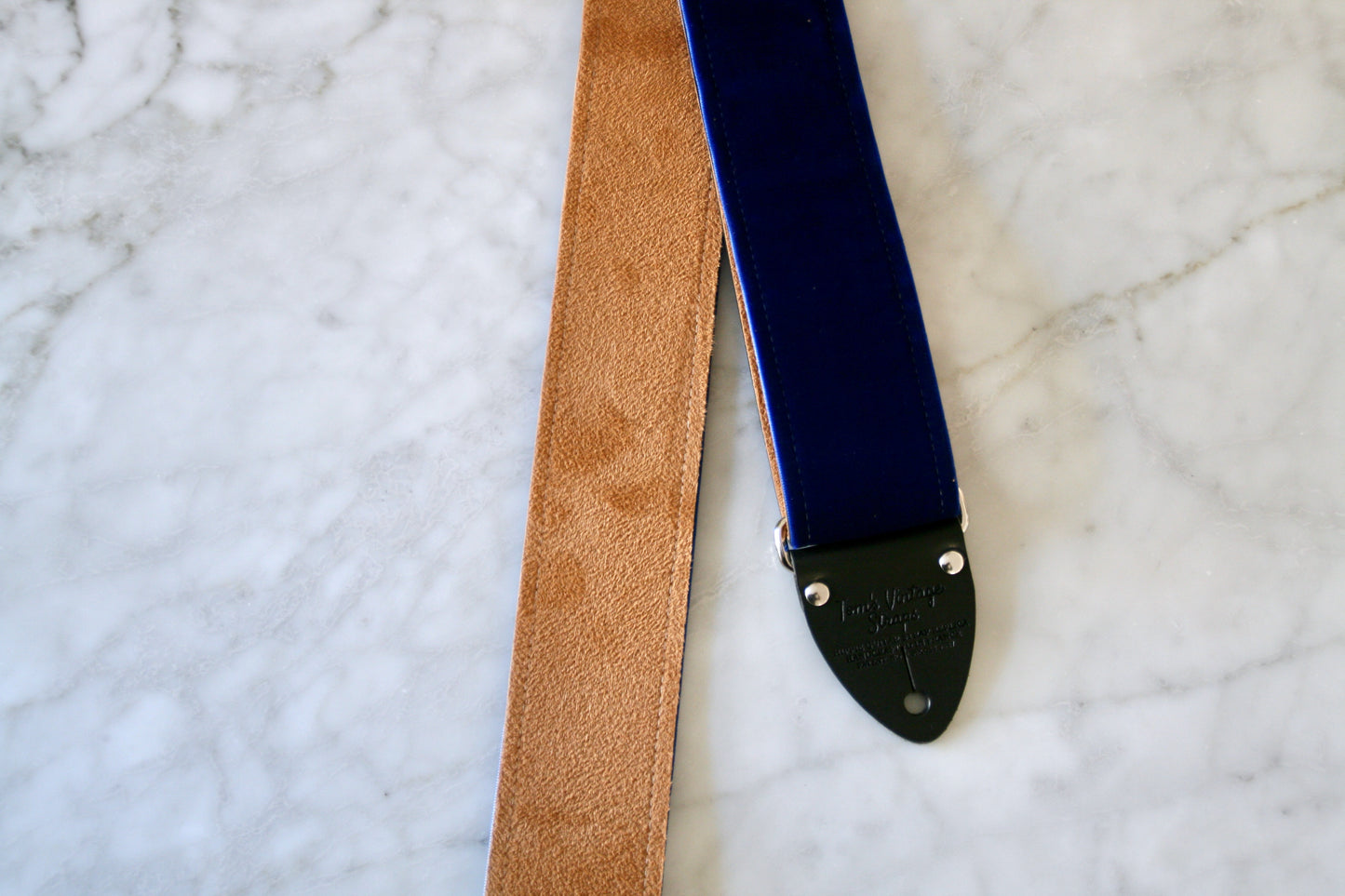 Blue 'Velvet' Guitar/Bass Hippie Strap