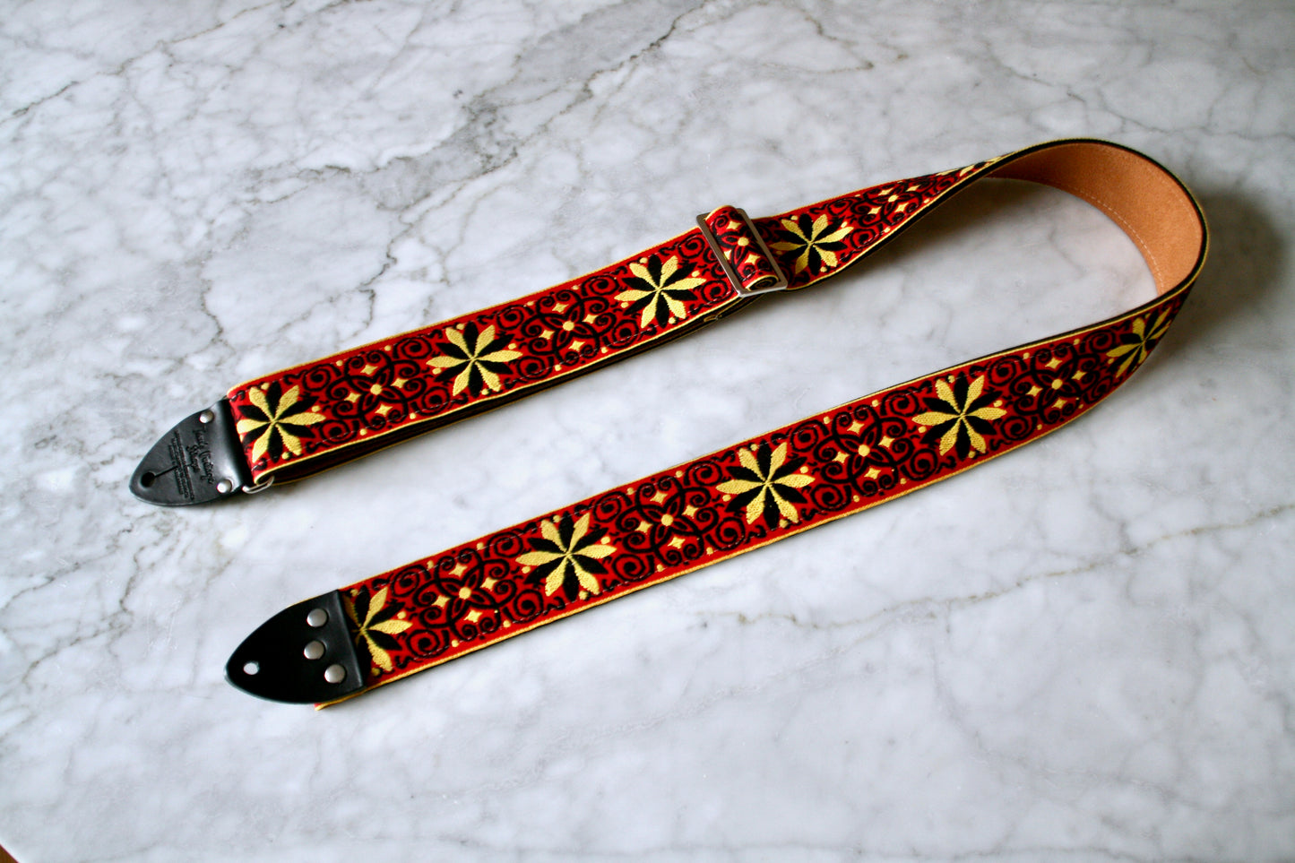 Red 'Dresden' Guitar/Bass Hippie Strap