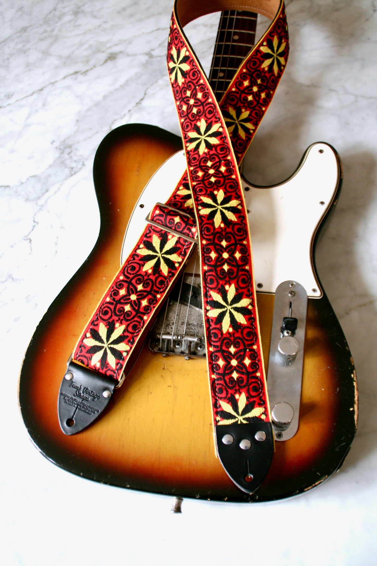 Red 'Dresden' Guitar/Bass Hippie Strap
