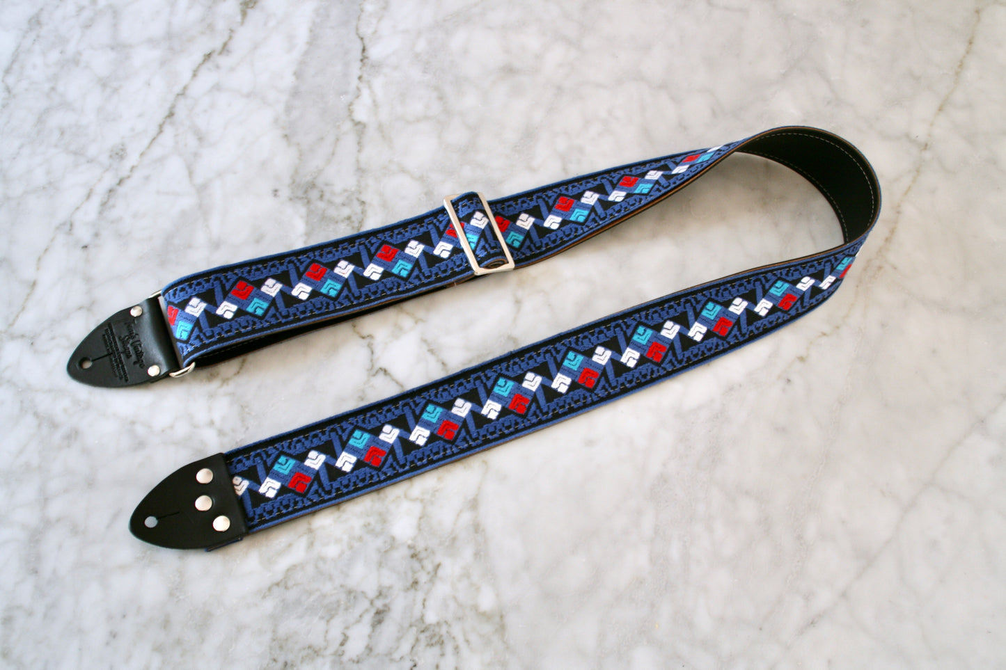 Blue 'Diamonds' Guitar/Bass Hippie Strap