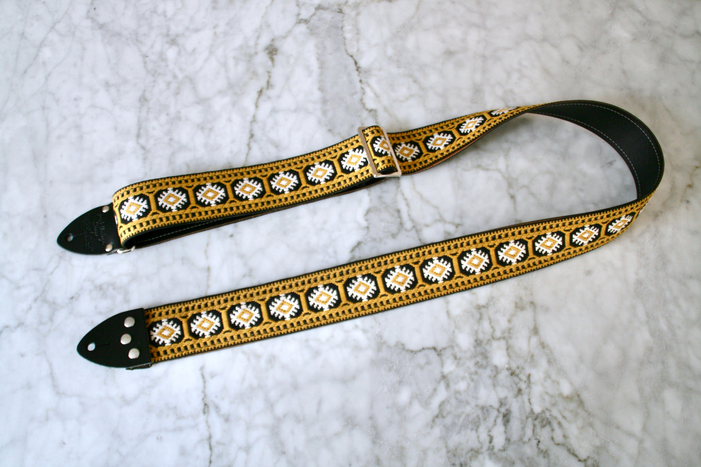 Gold 'Pillars' Guitar/Bass Hippie Strap