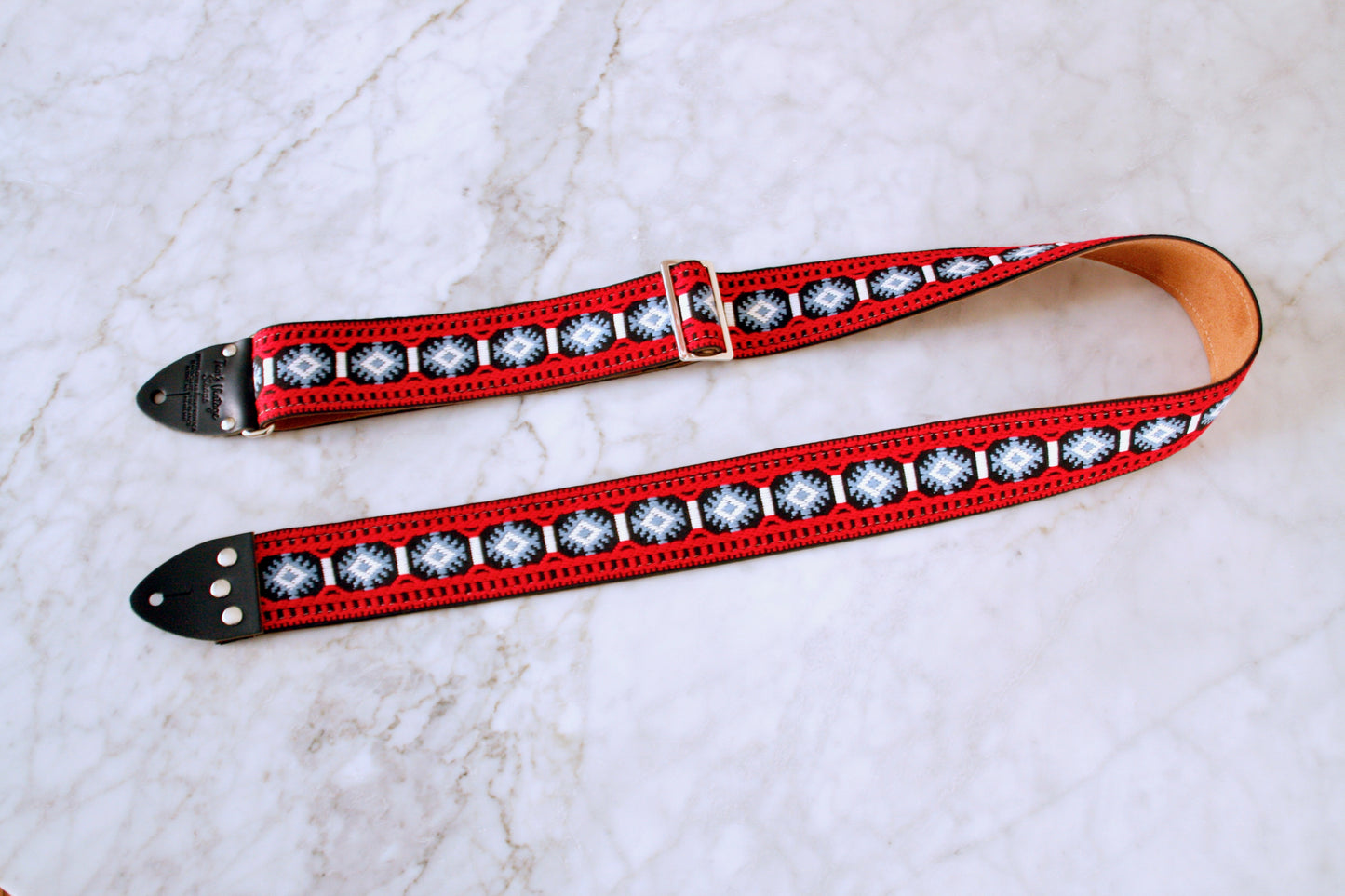 Grenat 'Pillars' Guitar/Bass Hippie Strap