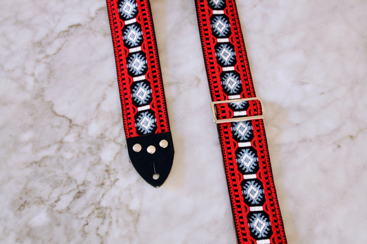 Grenat 'Pillars' Guitar/Bass Hippie Strap
