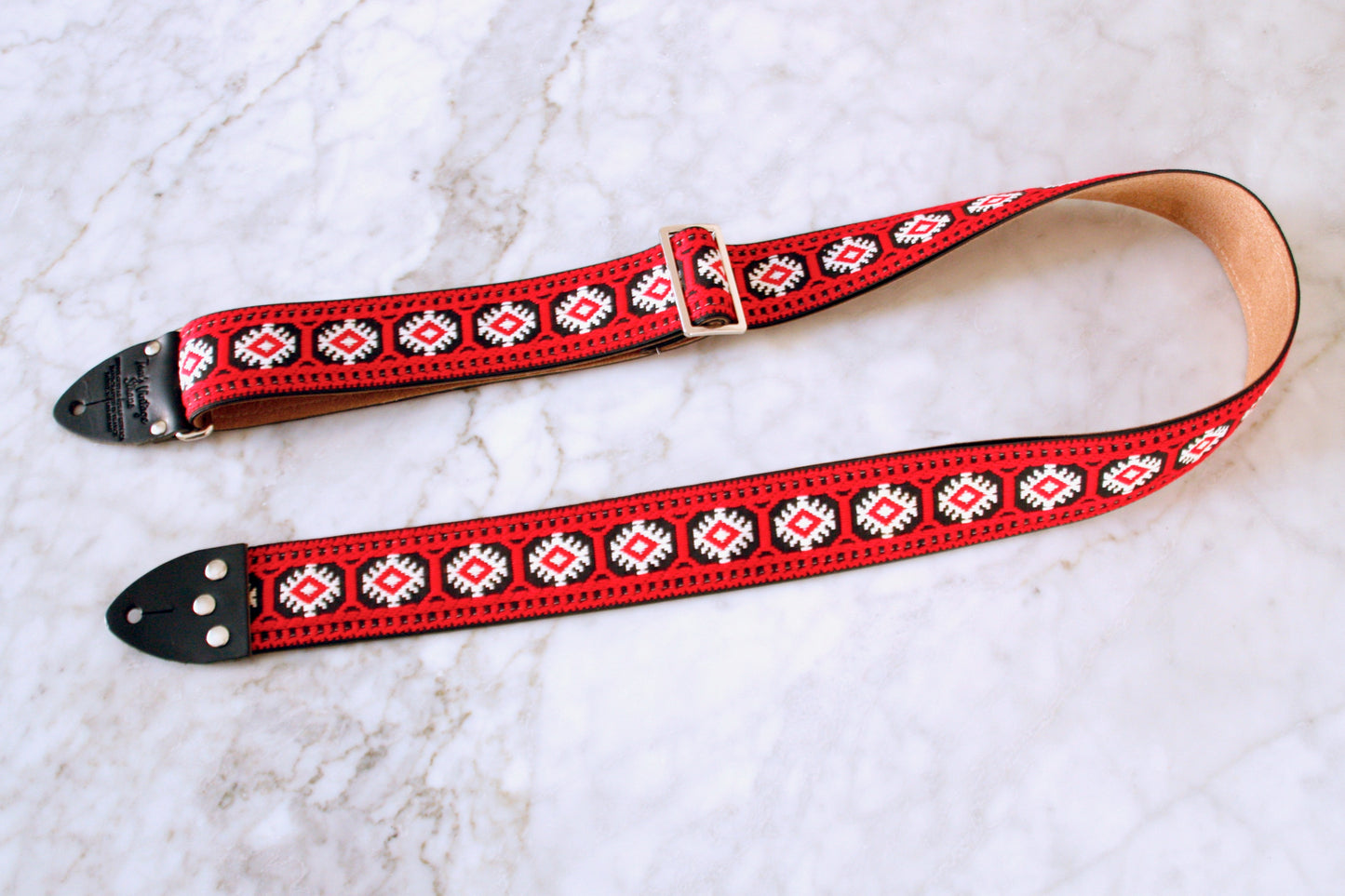 Ruby 'Pillars' Guitar/Bass Hippie Strap