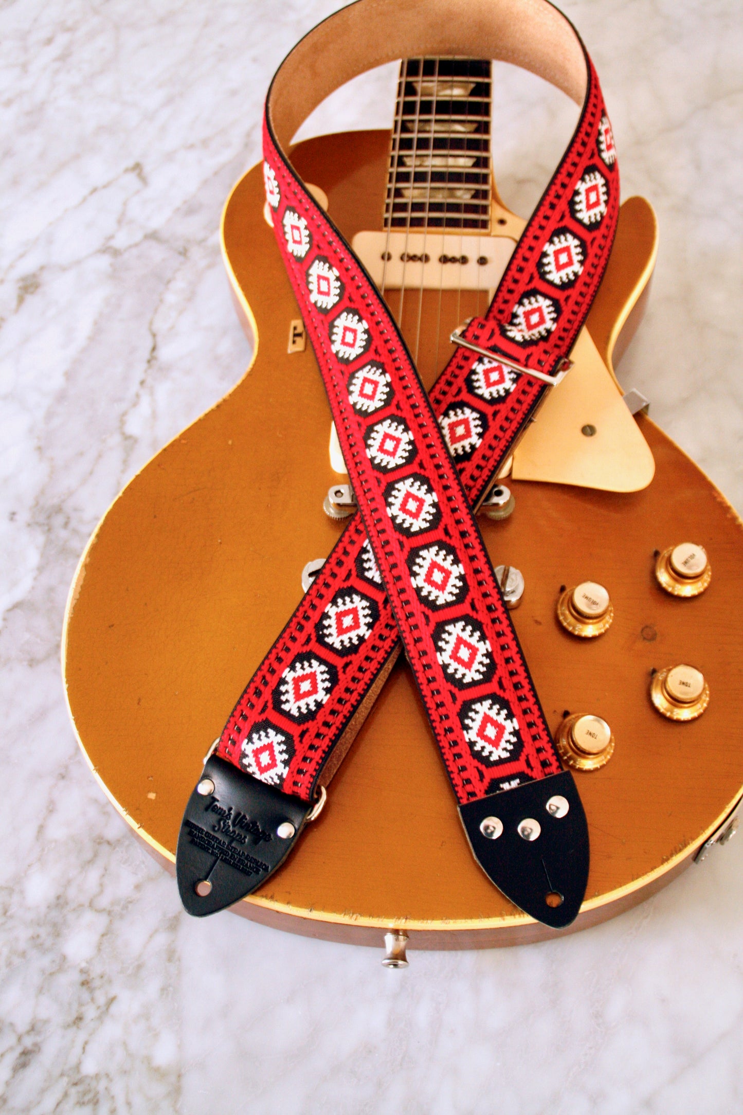 Ruby 'Pillars' Guitar/Bass Hippie Strap