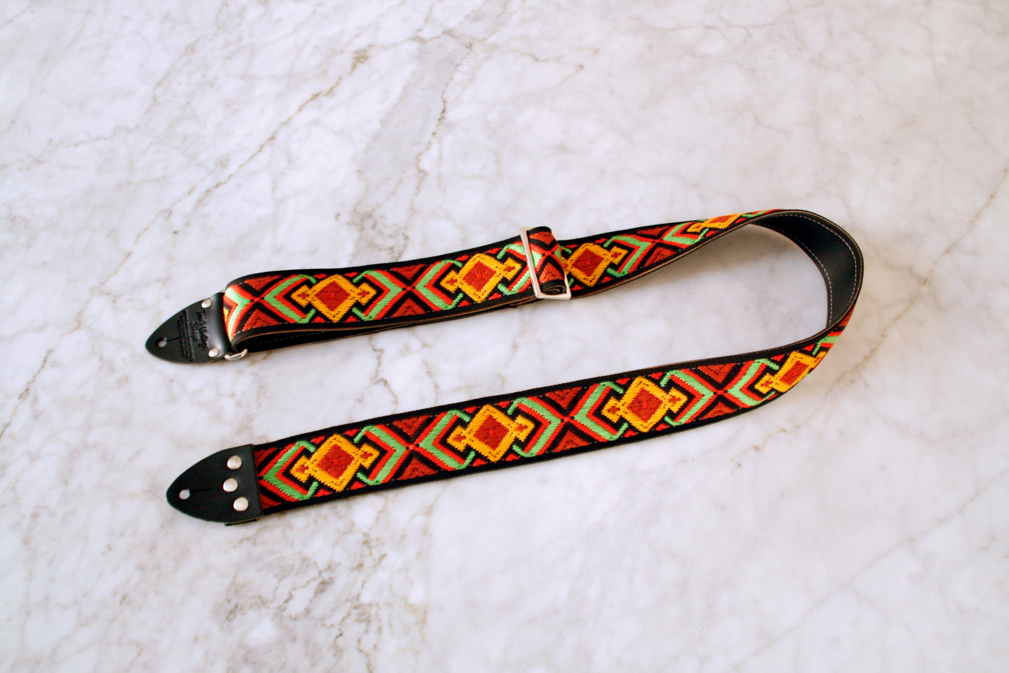 Brown 'Lotus' Guitar/Bass Hippie Strap
