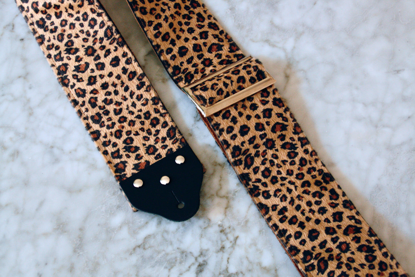 Custom wide 3" 'Leopard' Guitar/Bass Hippie Strap