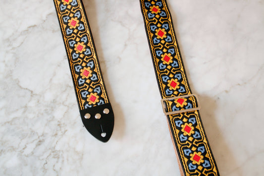 Mustard 'Fillmore' Guitar/Bass Hippie Strap