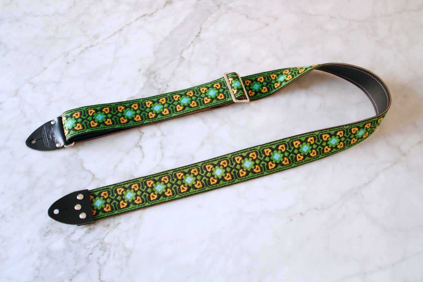 Green 'Fillmore' Guitar/Bass Hippie Strap