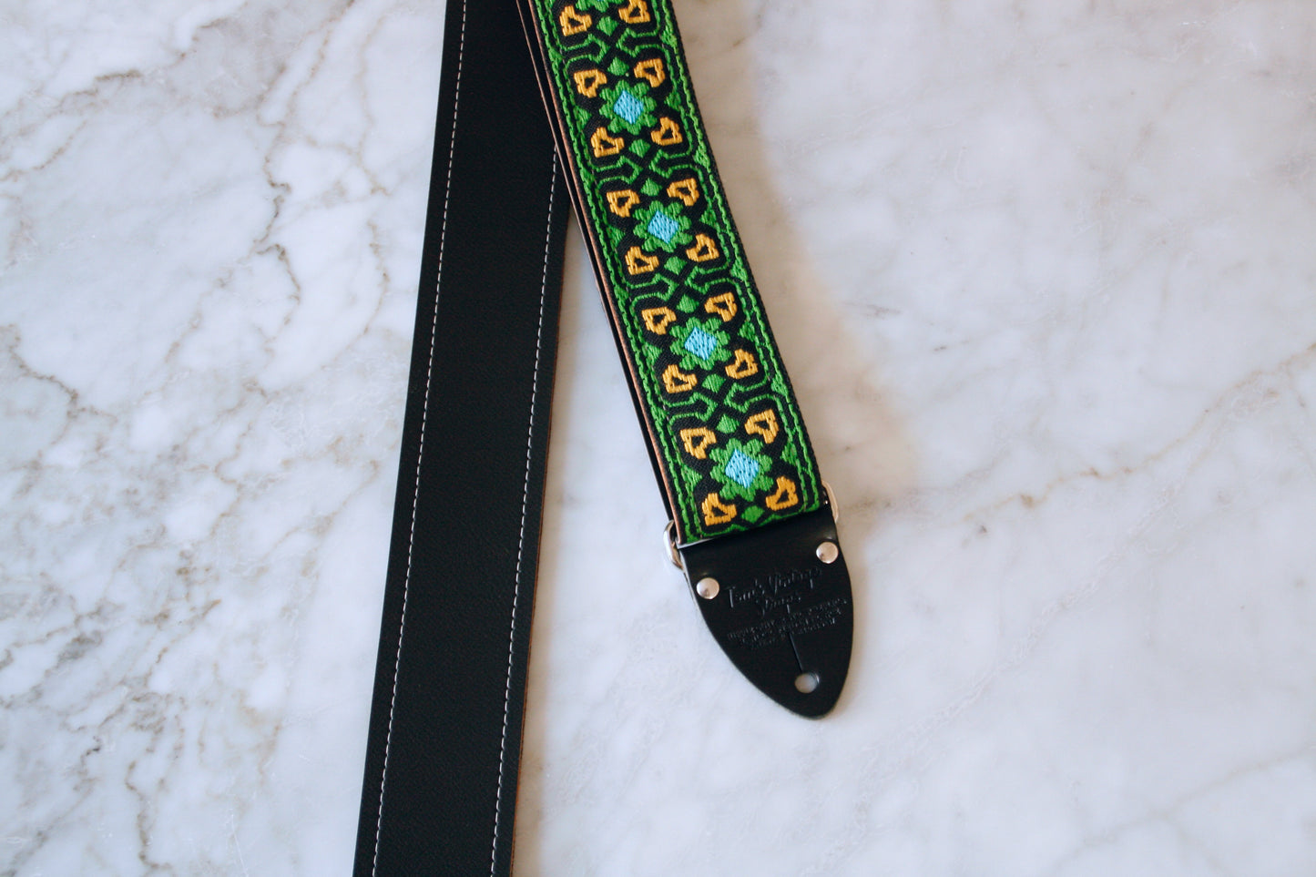 Green 'Fillmore' Guitar/Bass Hippie Strap