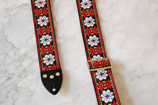 White 'Haze' Guitar/Bass Hippie Strap