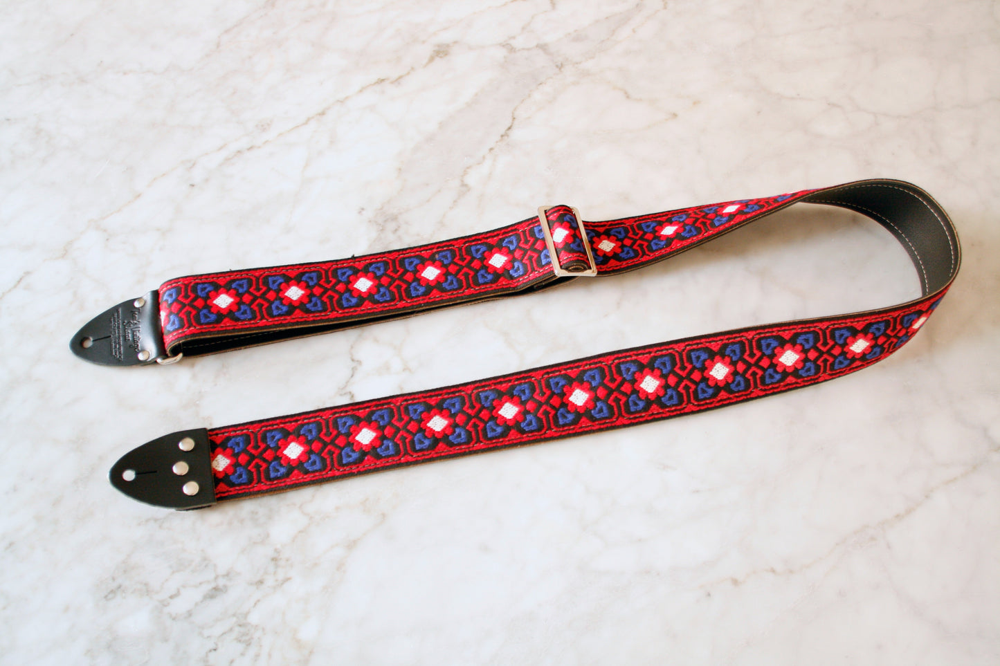 Red 'Fillmore' Guitar/Bass Hippie Strap