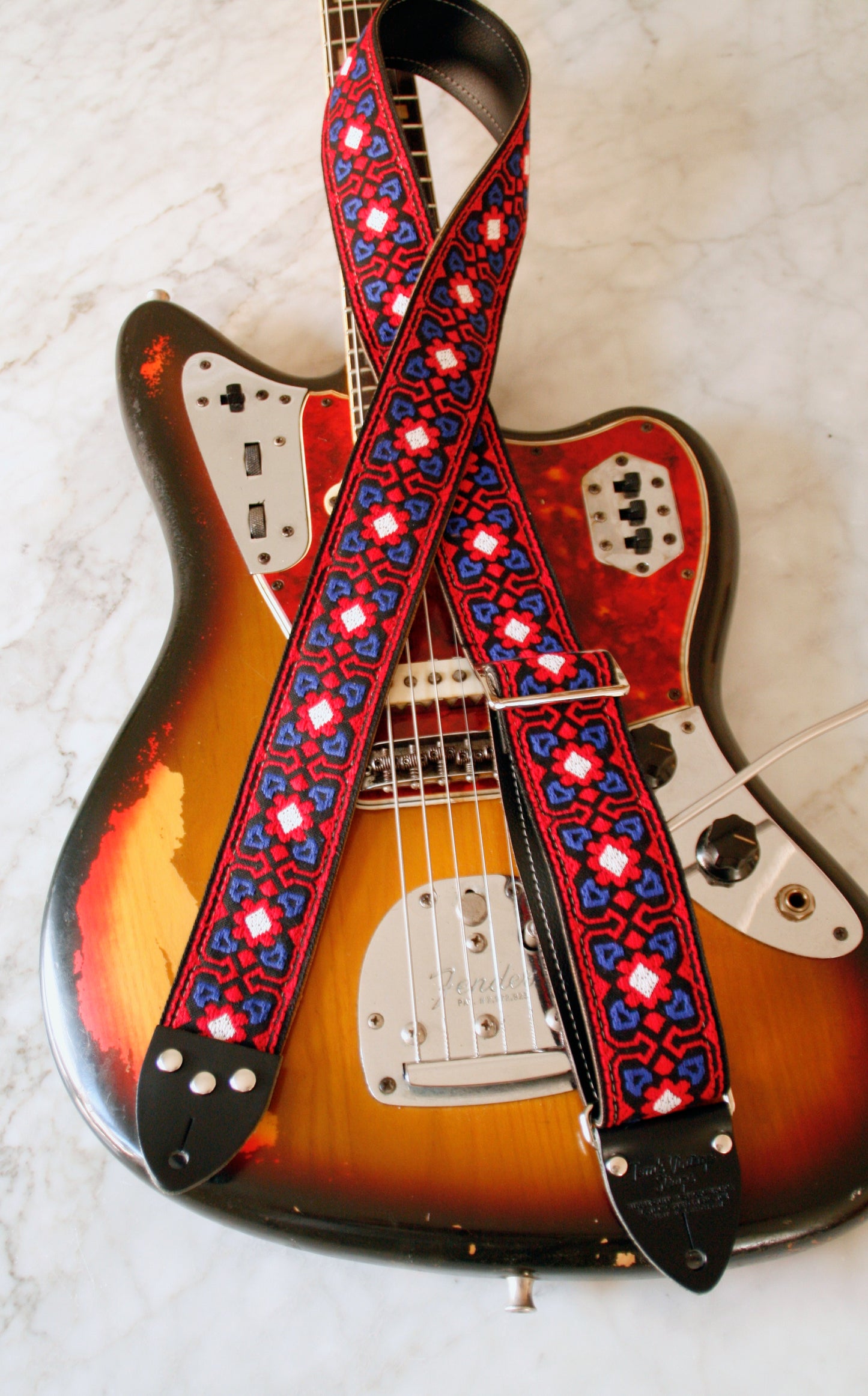 Red 'Fillmore' Guitar/Bass Hippie Strap