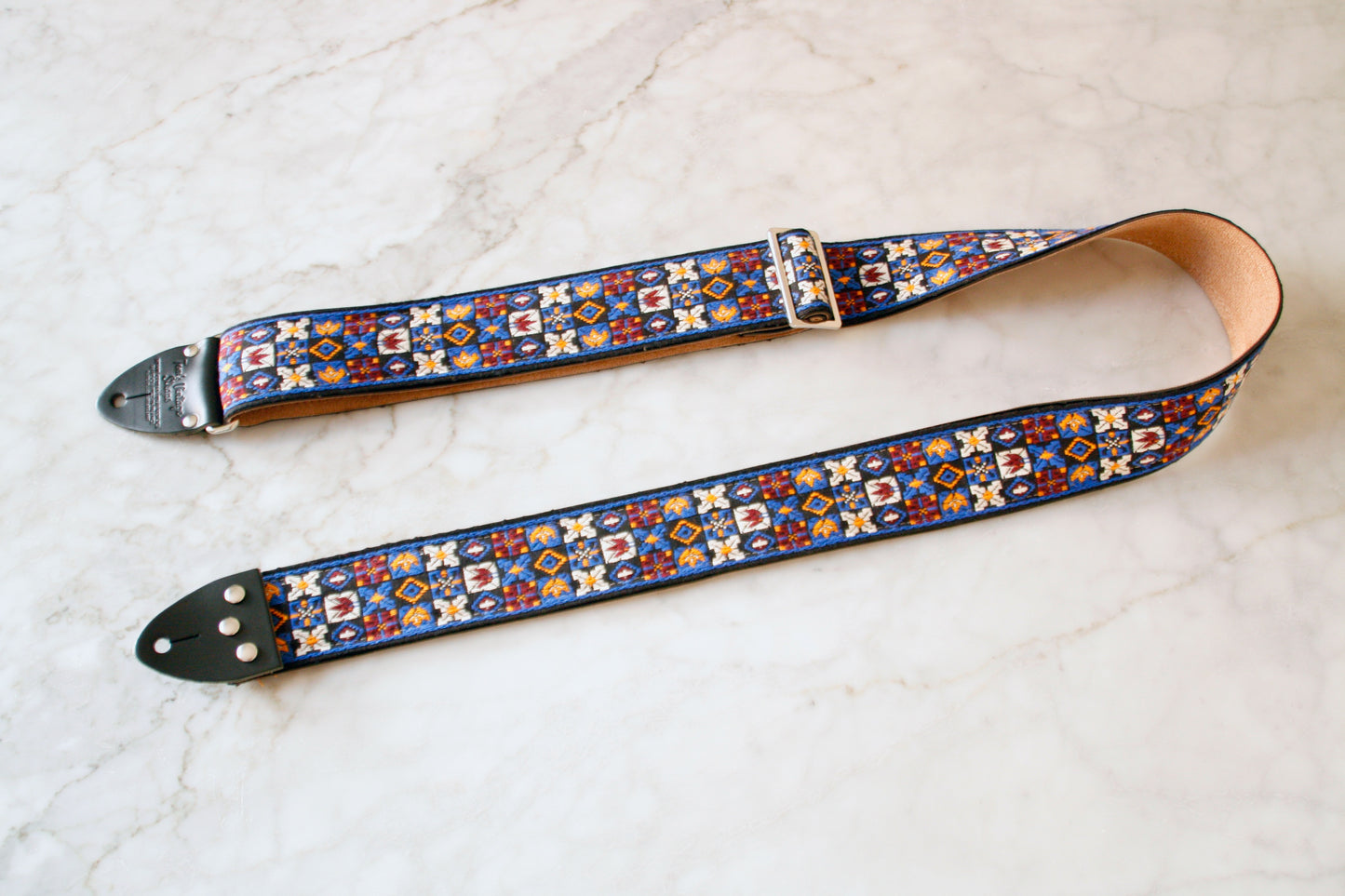 Navy 'Woodstock' Guitar/Bass Hippie Strap