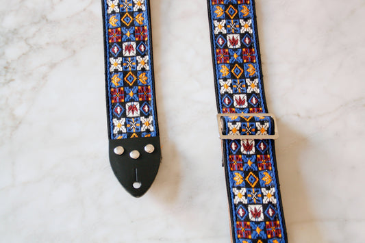 Navy 'Woodstock' Guitar/Bass Hippie Strap