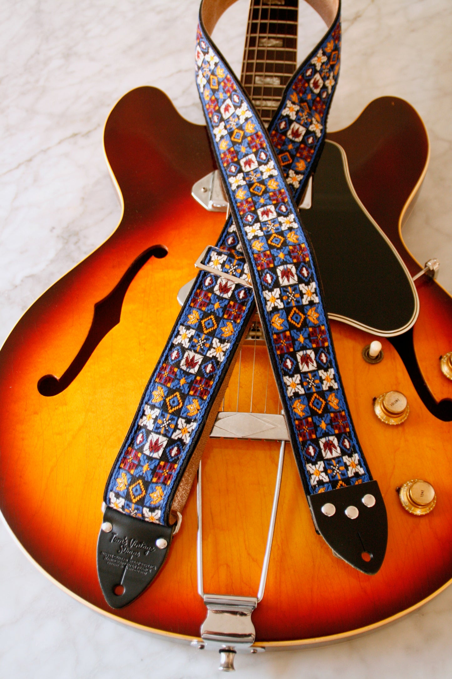 Navy 'Woodstock' Guitar/Bass Hippie Strap