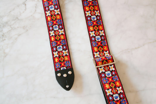 Ruby 'Woodstock' Guitar/Bass Hippie Strap