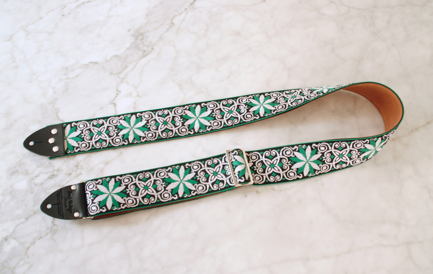 Green 'Dresden' Guitar/Bass Hippie Strap