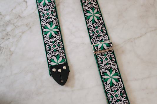 Green 'Dresden' Guitar/Bass Hippie Strap