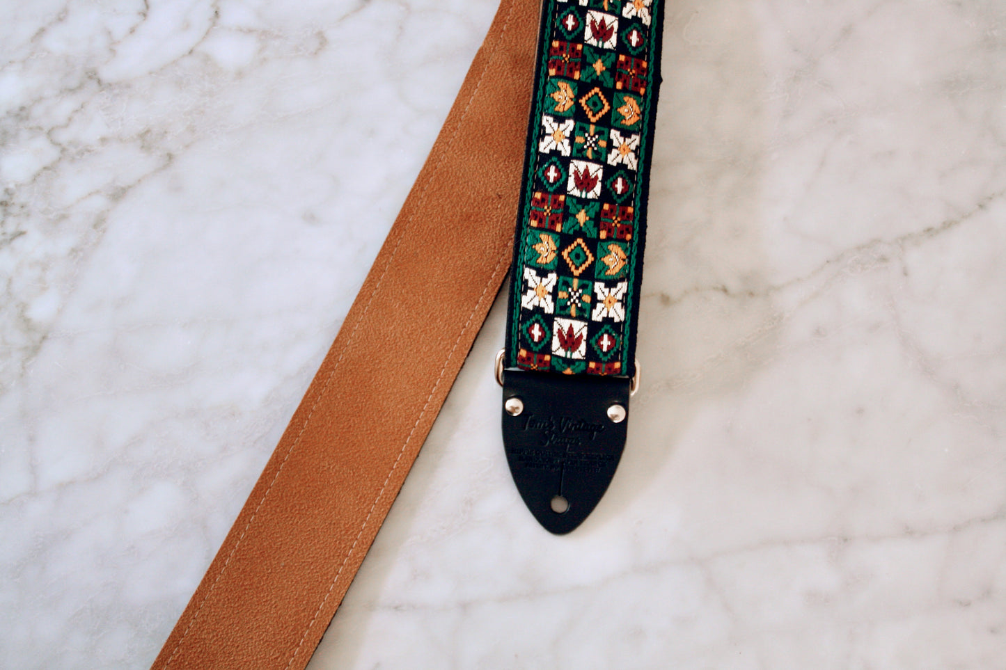 Forest Green 'Woodstock' Guitar/Bass Hippie Strap