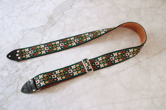 Forest Green 'Woodstock' Guitar/Bass Hippie Strap