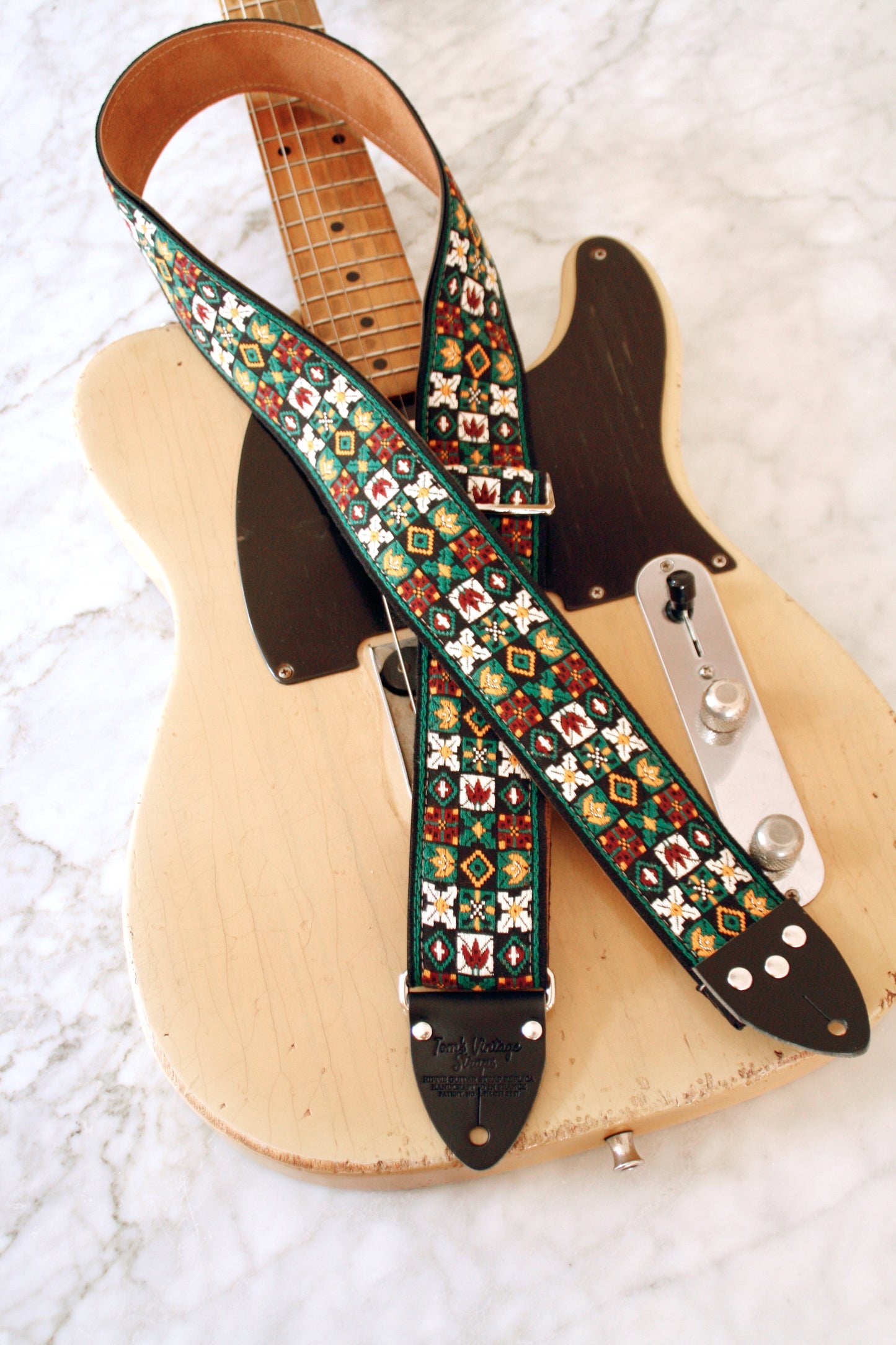 Forest Green 'Woodstock' Guitar/Bass Hippie Strap