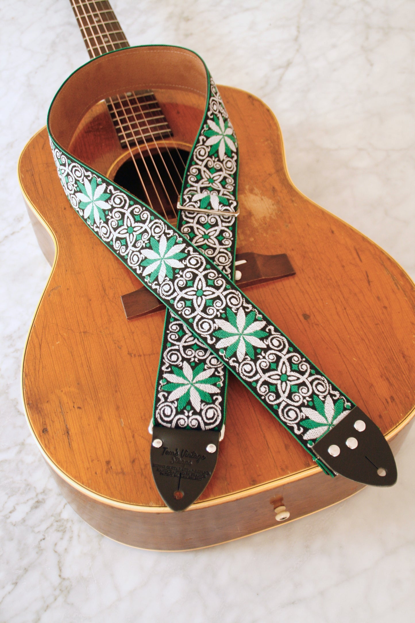 Green 'Dresden' Guitar/Bass Hippie Strap