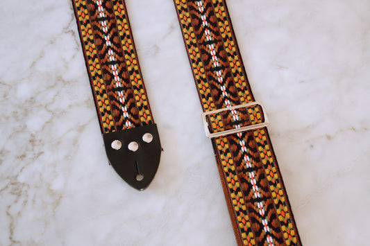 Brown 'Maco' Guitar/Bass Hippie Strap
