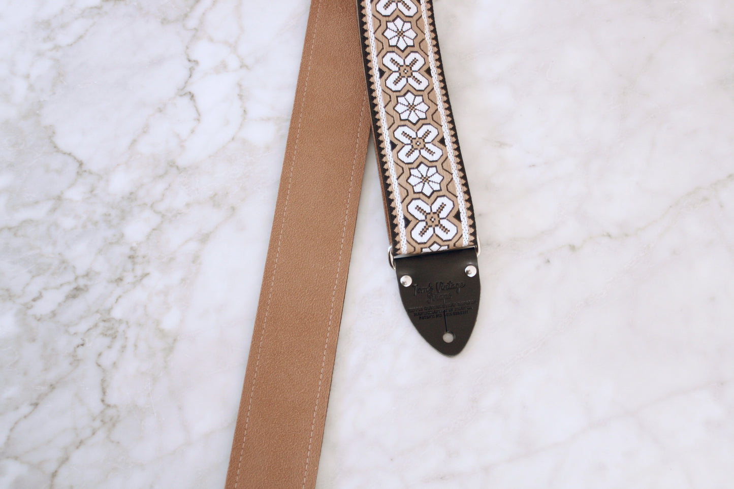 Beige 'Greenwich' Guitar/Bass Hippie Strap
