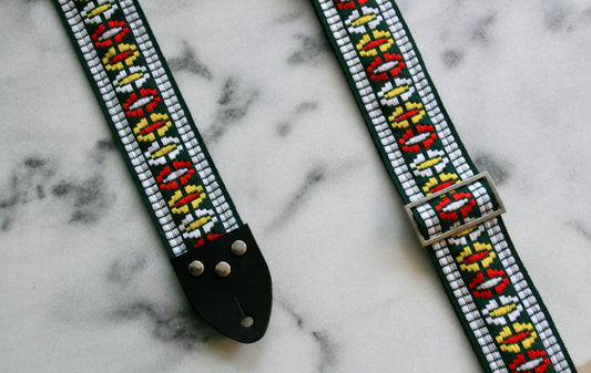 Green 'Ufo' Guitar/Bass Hippie Strap