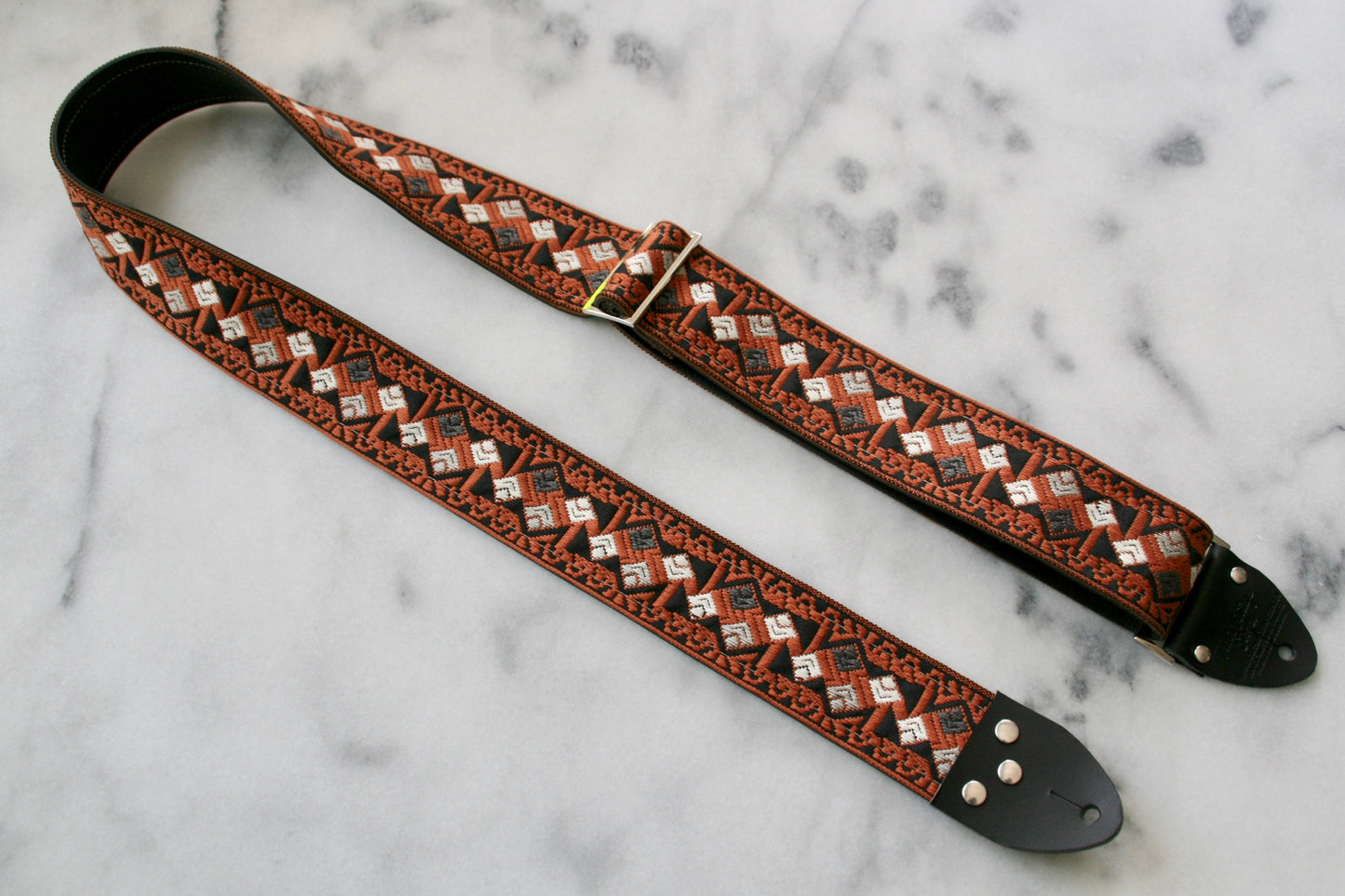 Brown 'Diamonds' Guitar/Bass Hippie Strap