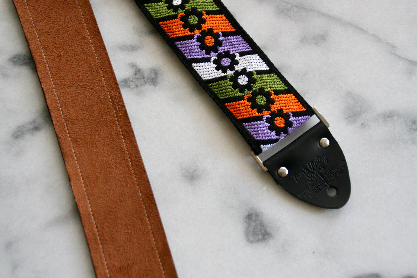 Green 'Anemone' Guitar/Bass Hippie Strap