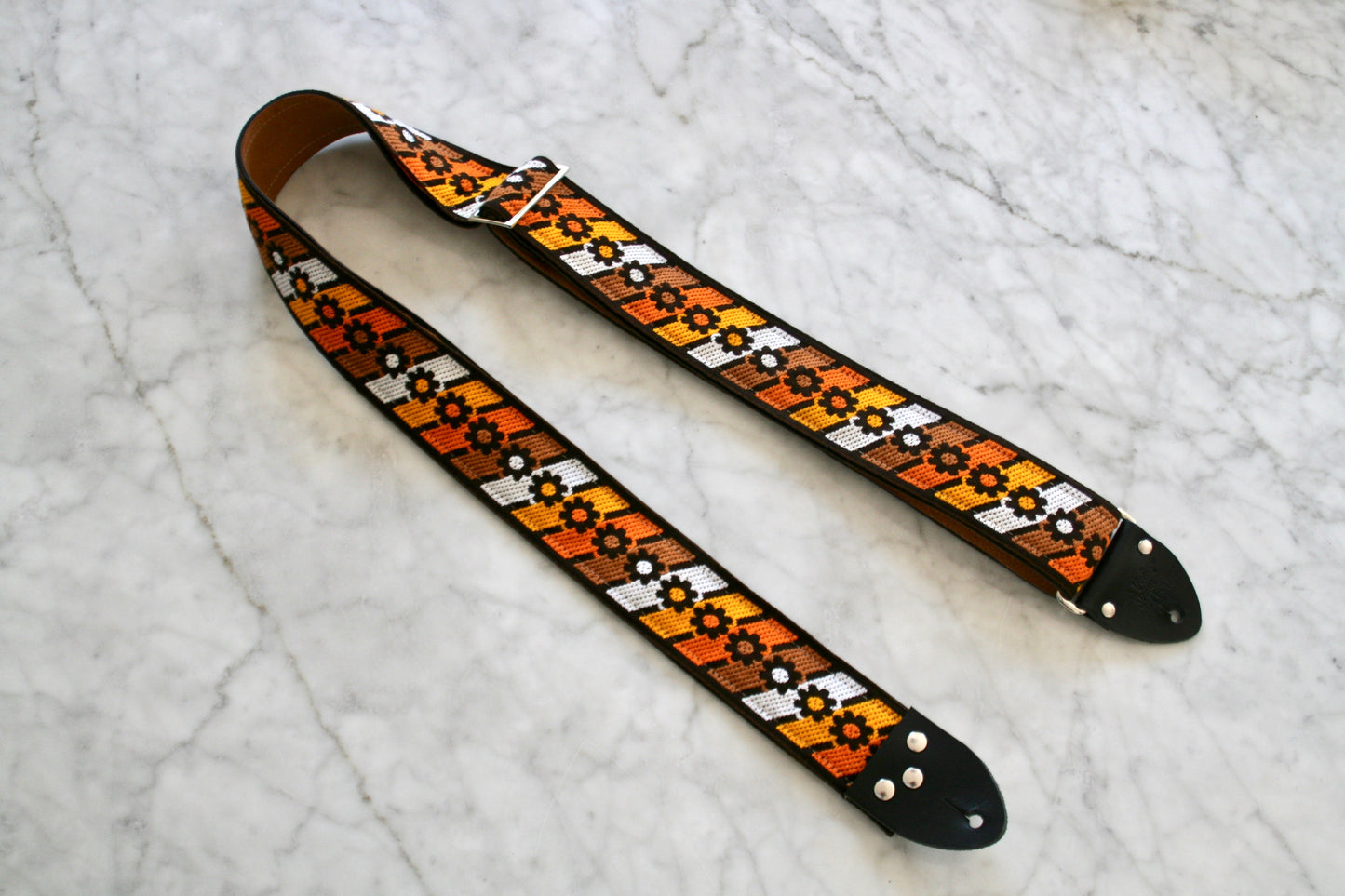 Brown 'Anemone' Guitar/Bass Hippie Strap