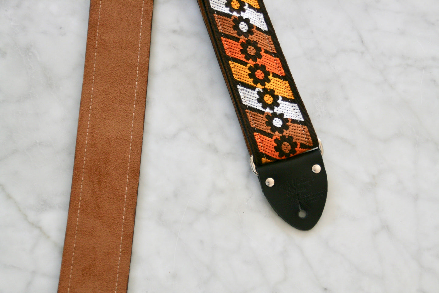 Brown 'Anemone' Guitar/Bass Hippie Strap