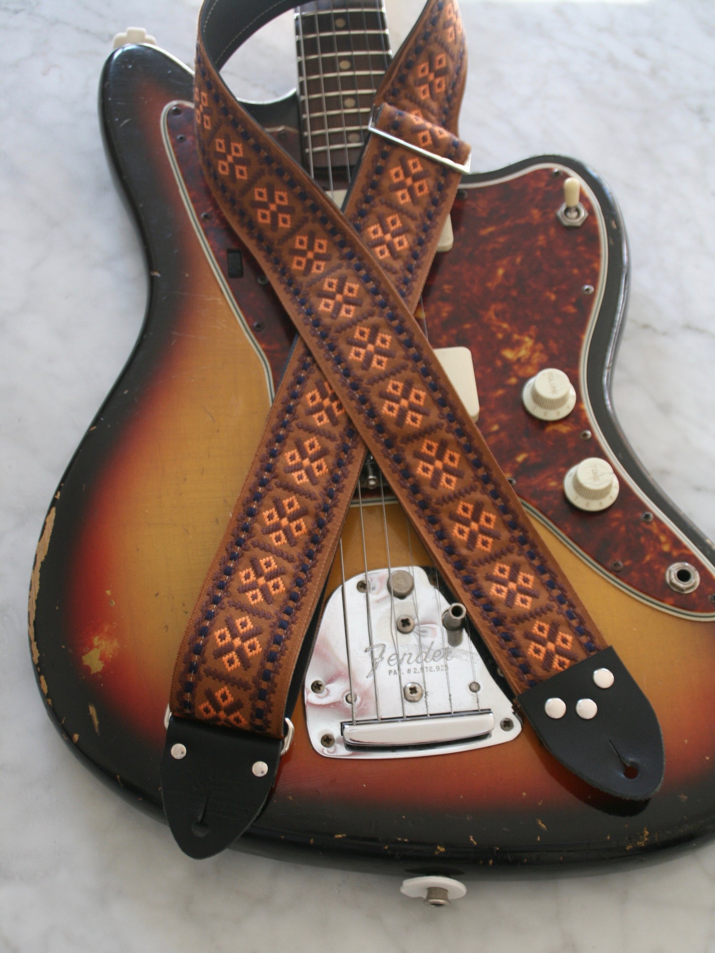 Caramel 'Crossroads' Guitar/Bass Hippie Strap