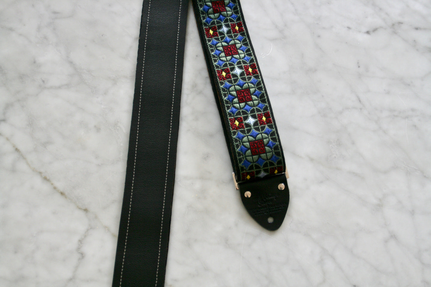 Blue 'Virginia' Guitar/Bass Hippie Strap
