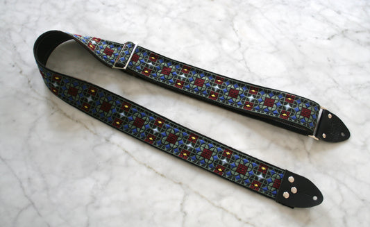 Blue 'Virginia' Guitar/Bass Hippie Strap