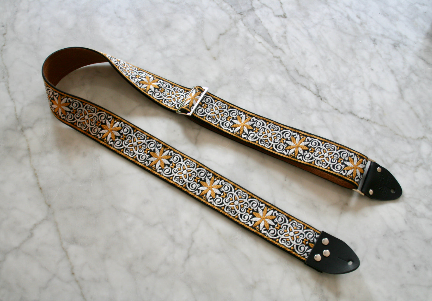 Yellow 'Dresden' Guitar/Bass Hippie Strap