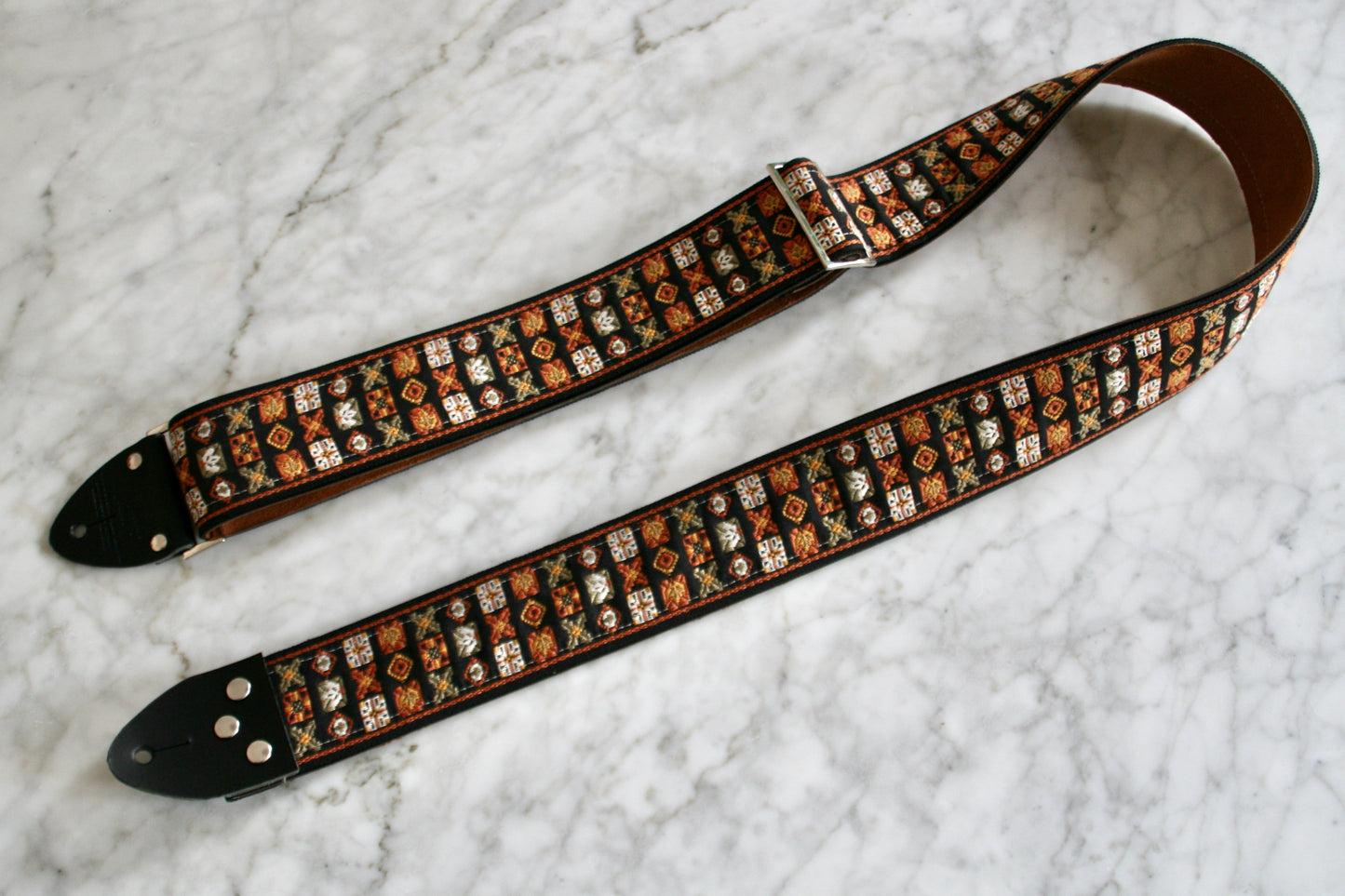 Rust 'Woodstock' Guitar Bass Hippie Strap