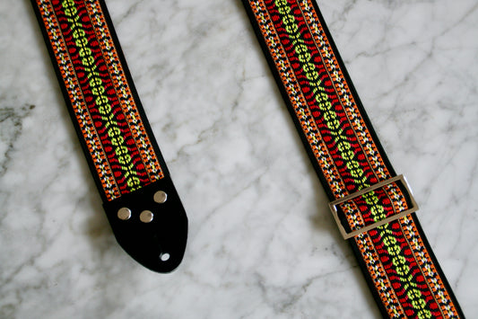 Orange 'Maco' Guitar/Bass Hippie Strap