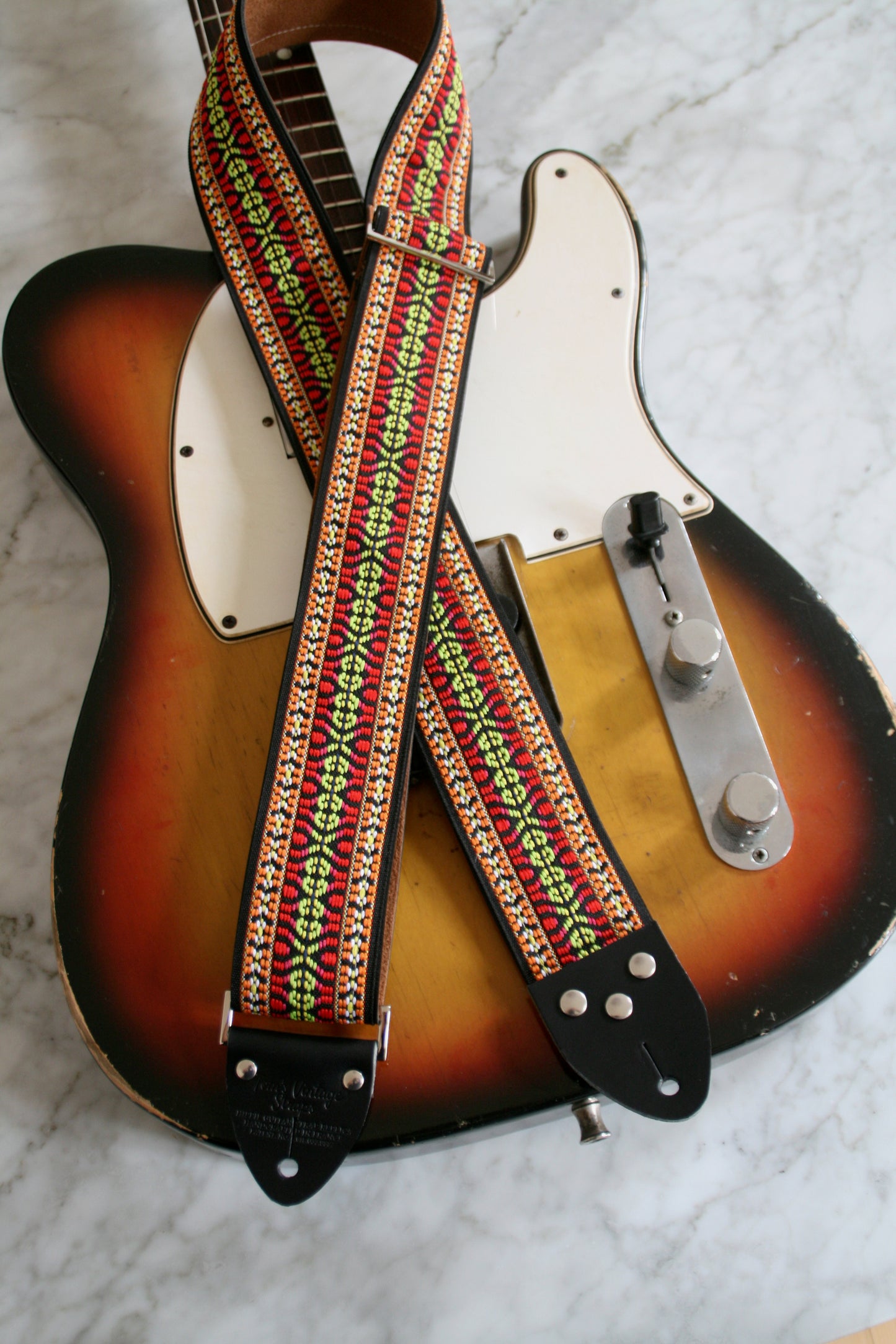 Orange 'Maco' Guitar/Bass Hippie Strap