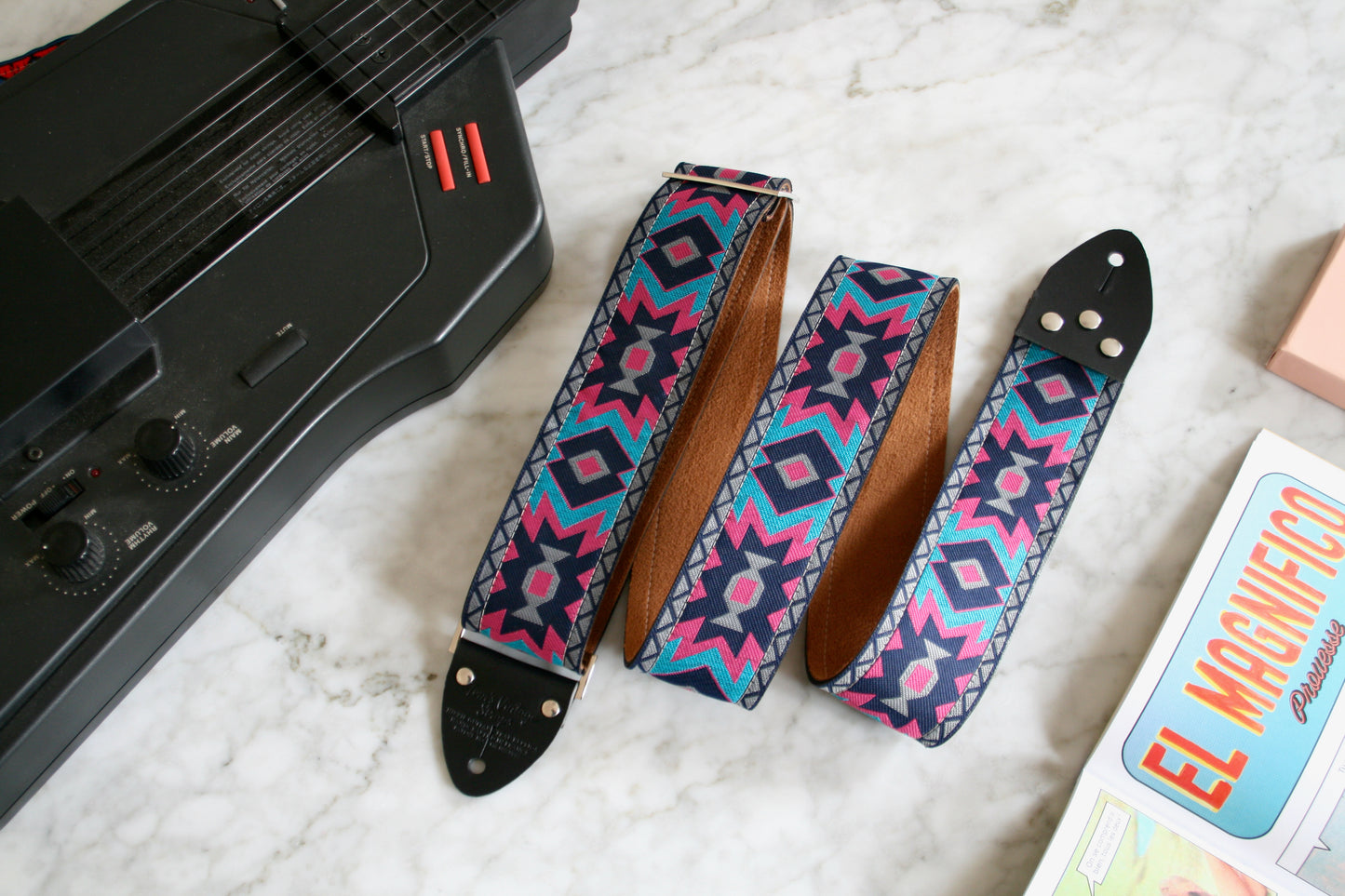 Gray 'Apache' Guitar/Bass Hippie Strap