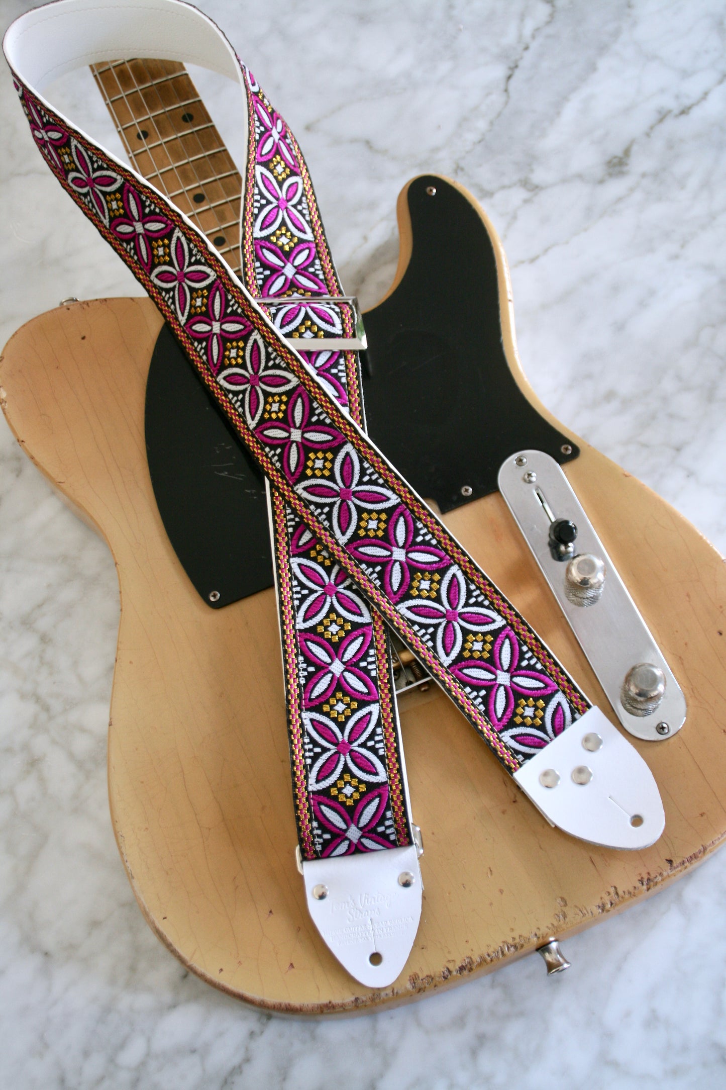 Purple 'Beck' Guitar/Bass Hippie Strap