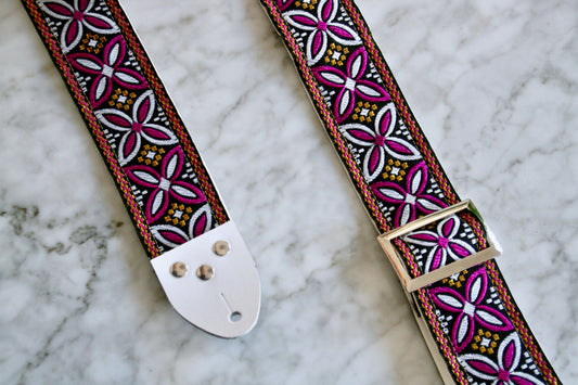 Purple 'Beck' Guitar/Bass Hippie Strap