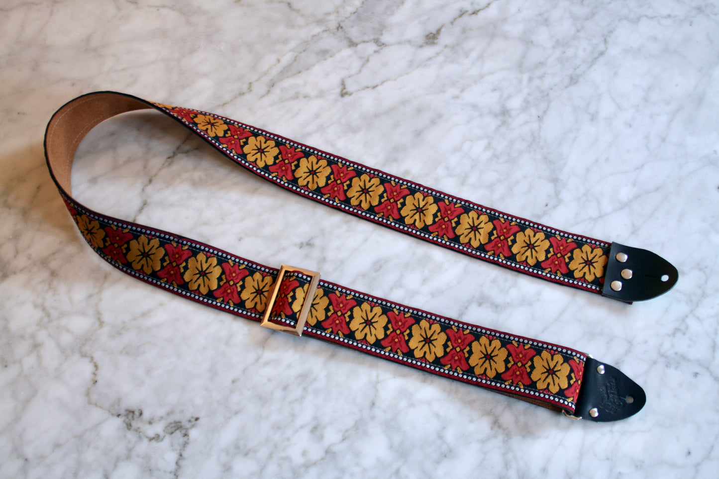 Yellow 'Haze' Guitar/Bass Hippie Strap